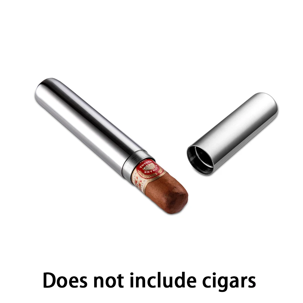 Нержавеющая сталь сигарная трубка для одной сигары портативный дорожный