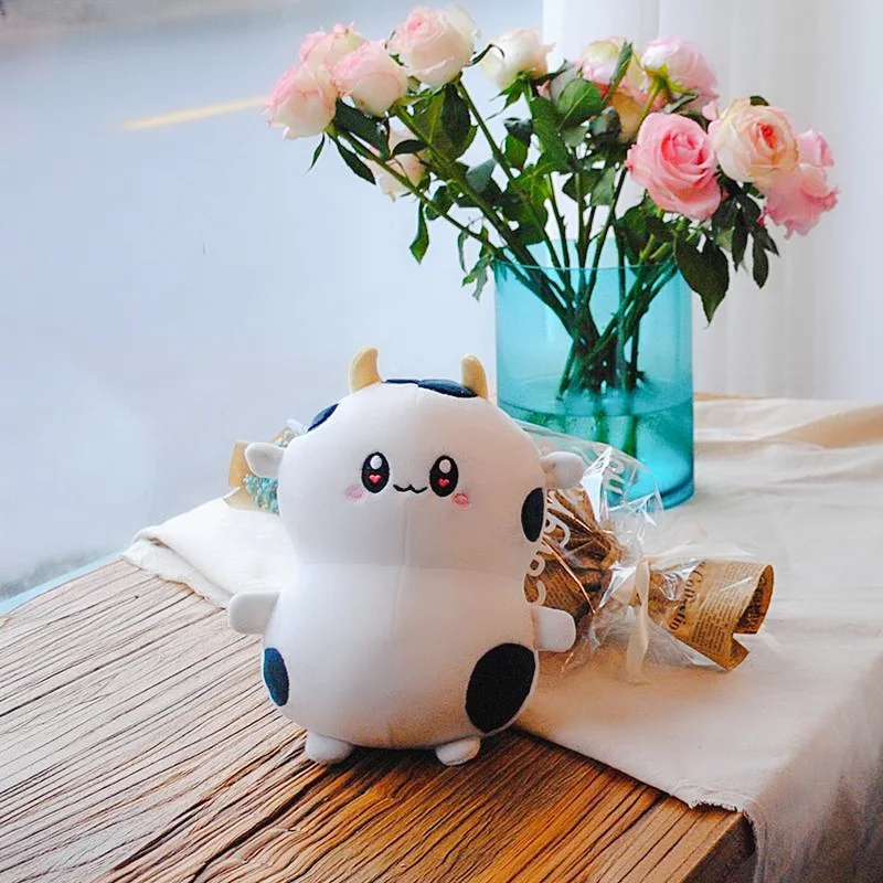 Милая молочная пельмень плюшевая кукла игрушка Kawaii чучела корова Детская