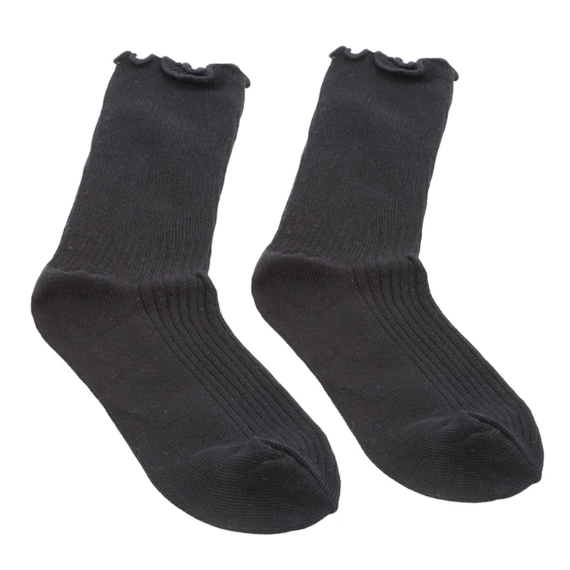 

Soft Socks Baby Children Solid Color Elastic Middle Tube Pile Heap Socks Autumn Winter Vintage Soft Breathable Harajuku