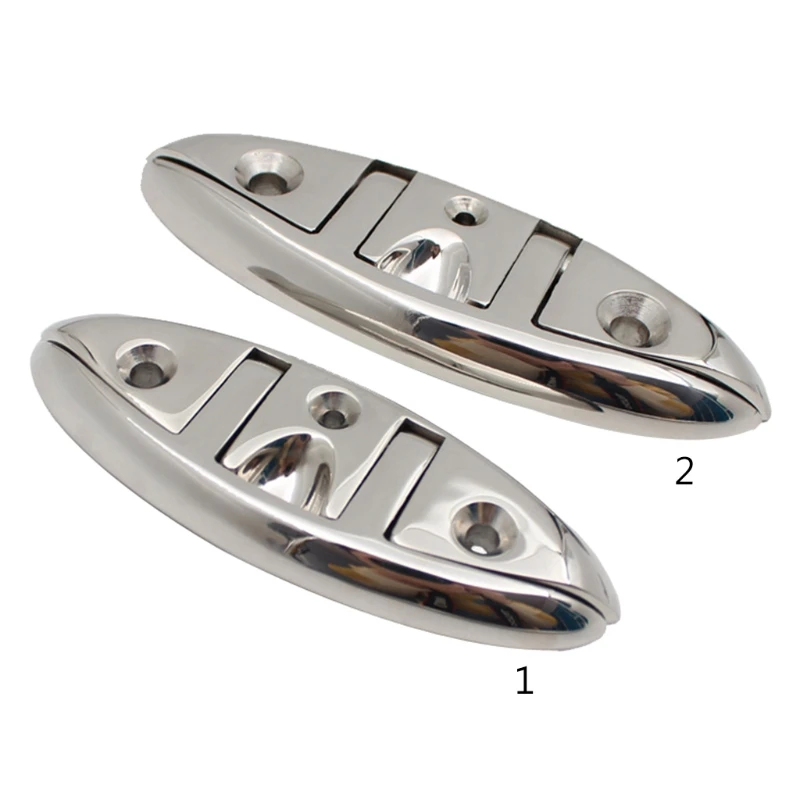 

Stainless Steel 316 Flush Boat Cleats 5"/6" Mirror Polished Invisible Marine Cable Bolt Motor Ship Floating Dock Cleat Parts