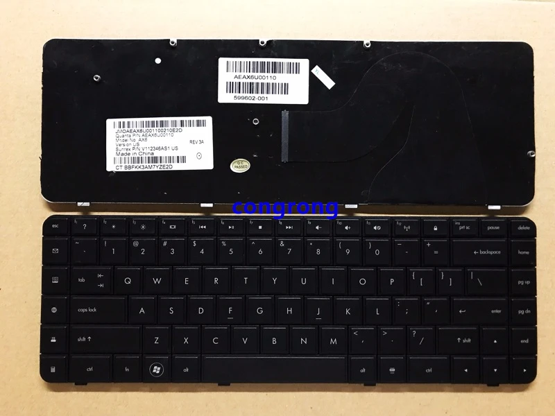 Для HP G56 G62 CQ62 CQ56 MP-09J83SU-886 605922-251 589301-251 V112346AS1 AEAX6700110 США английская Клавиатура
