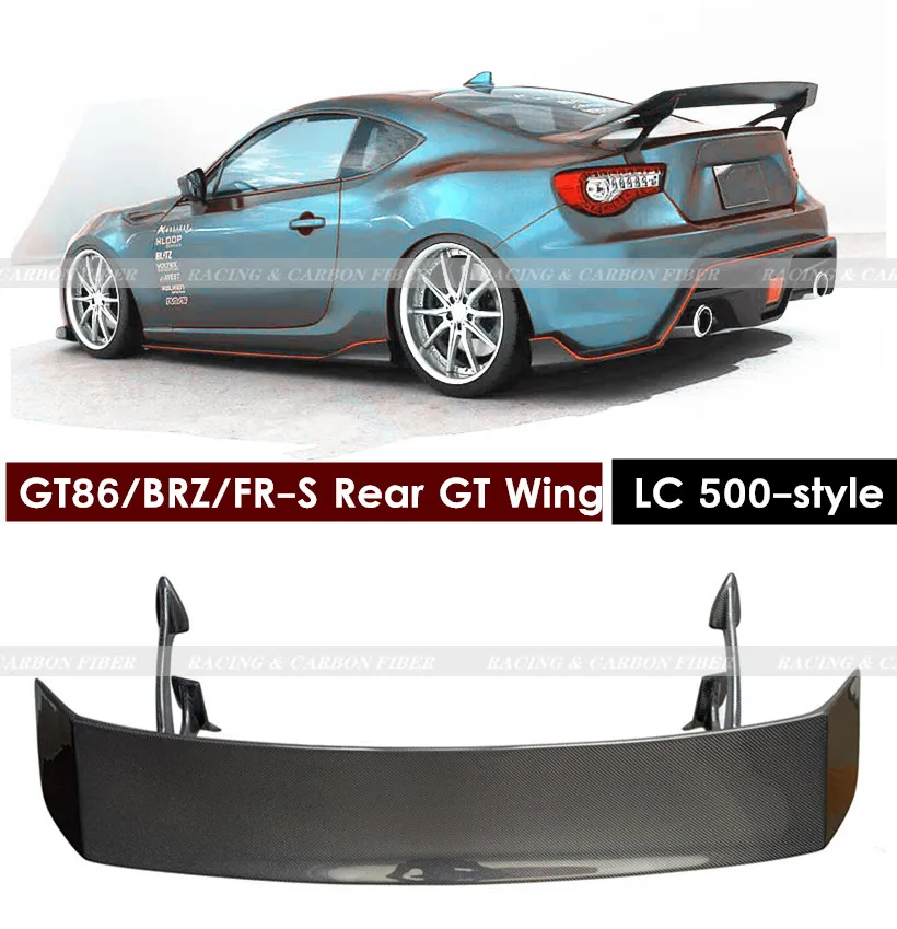 Автомобиль-Стайлинг гонки GT86 BRZ FR-S GT Крыло LC500 Стиль углеродного волокна задний спойлер крыло для Toyota gt86 Subaru BRZ Scion FR-S