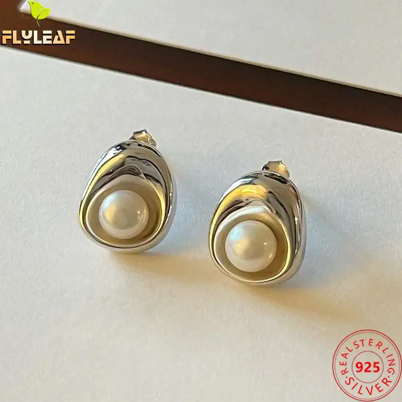 

Женские серьги-гвоздики из серебра 100% пробы, с жемчугом