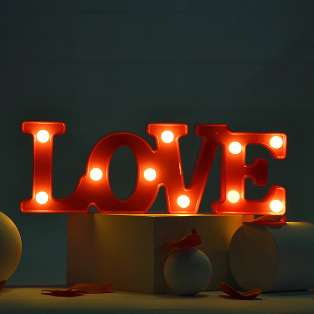 LOVE Model Neon Letter Lights For Wedding Home Decor Indoor Outdoor Light DIY Led Bedroom Living Room | Лампы и освещение