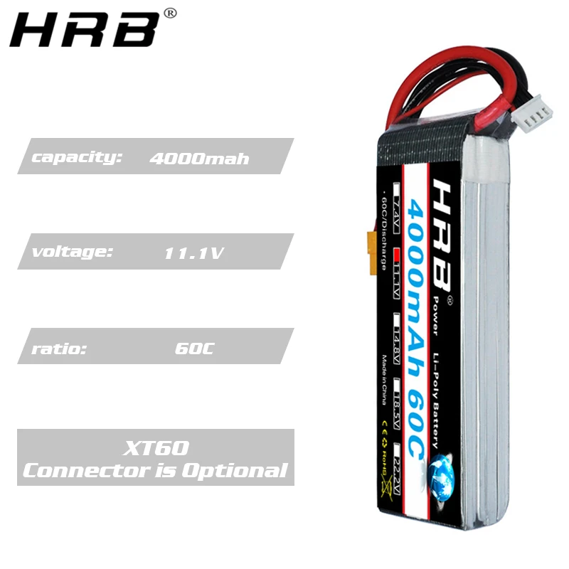 hrb 3s 111 v lipo батарея 1800mah 2200mah 2600mah 3300mah 4000mah 5000mah 5200 6000mah 10000mah 12000mah 22000mah