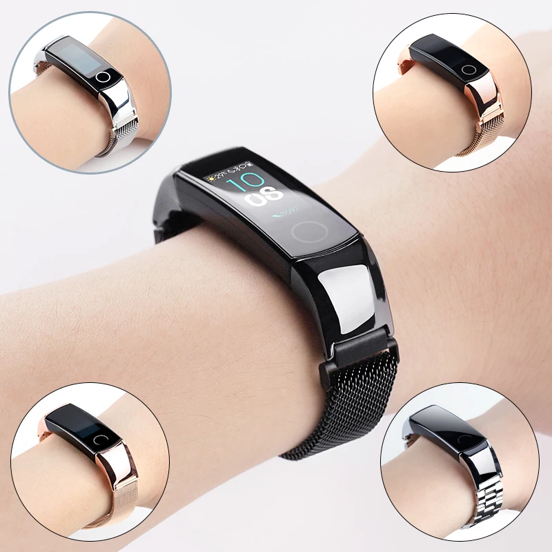 Металлический браслет ремешок для huawei honor Band 5/4 стандартная версия Смарт-Браслет спортивный браслет группа honor Band 4 нержавеющая сталь