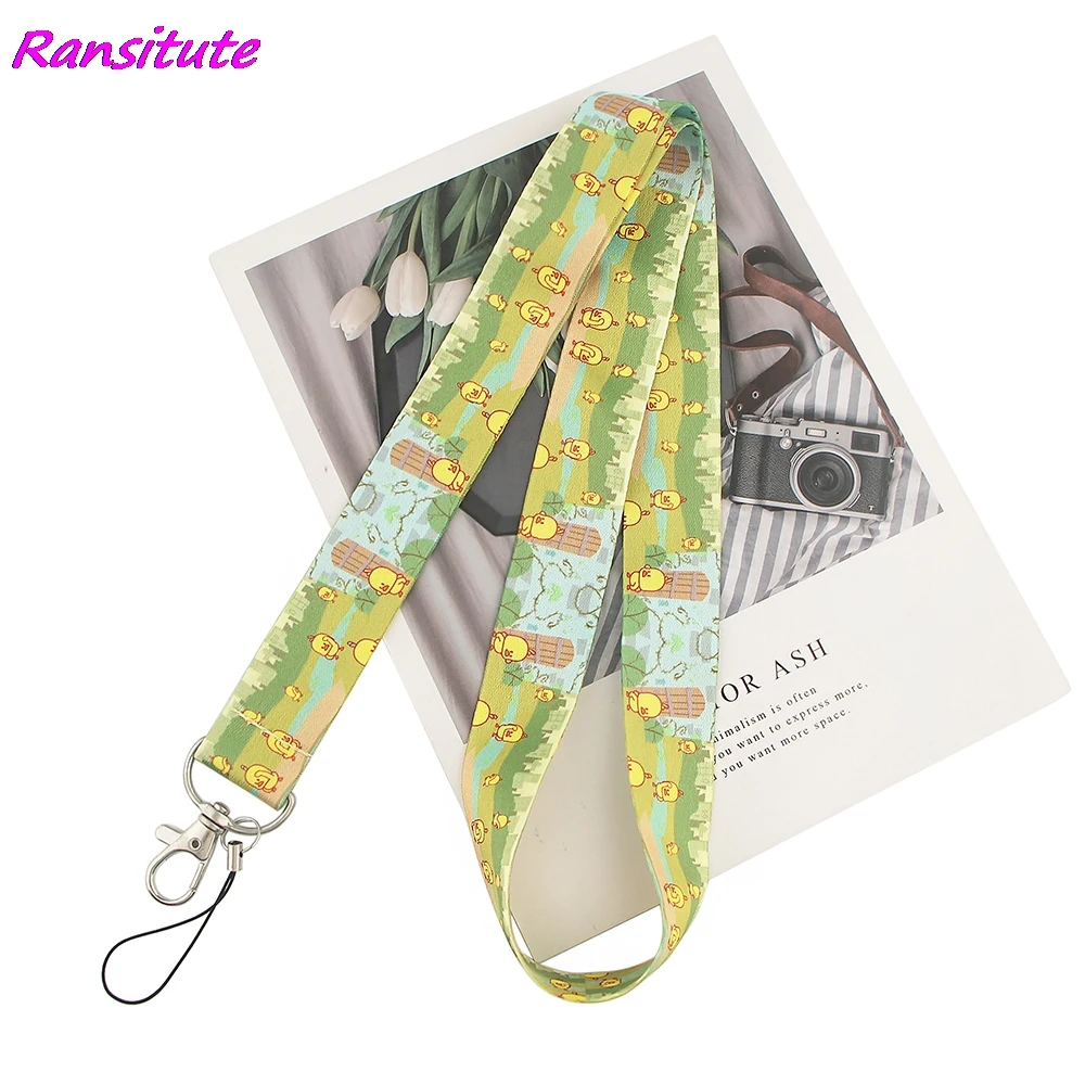 

Ransitute R1518 Funny Dancing Duck Cartoon Key Chain Lanyard Gifts For Child Students Friends Phone USB Badge Holder Necklace