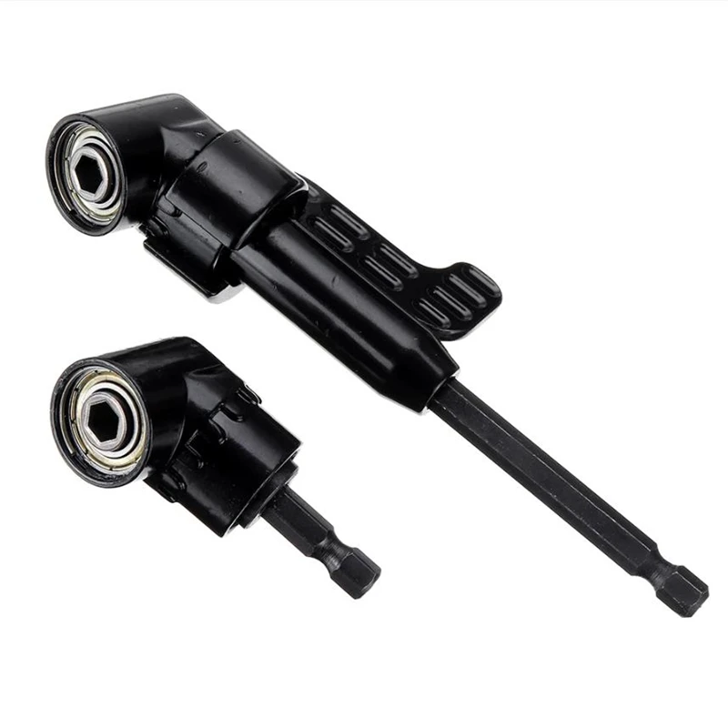 

Black 1/4 Inch Hex Shank Drill Bit Angle Driver 105 Degree Right Angle Driver Screwdriver Extension Socket Holder Adaptor