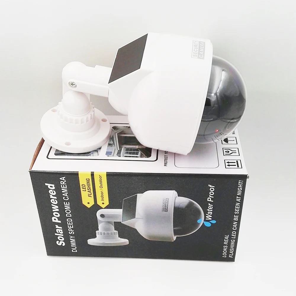 

Newest Solar Power Fake Camera Dummy Outdoor Indoor Dome Waterproof Simulate Security Camera Led Light CCTV Surveillance Camera