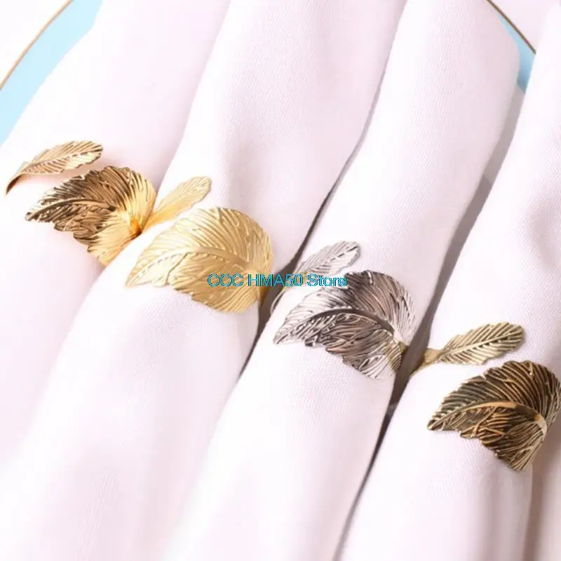 

1 Pc New Napkin Rings Set Leaves Napkin Ring Holders Decorative Napkin Buckle Wedding Party Dinner Christmas Table Decoration