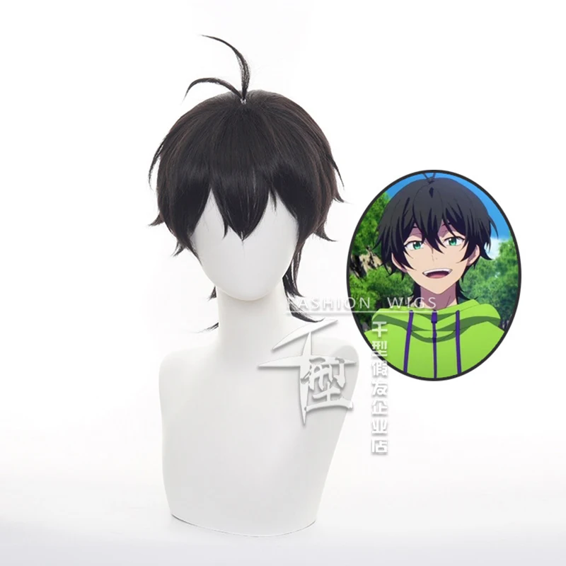 Парик SK8 Бесконечность китайская Мия для косплея короткие черные SK 8 термостойкие