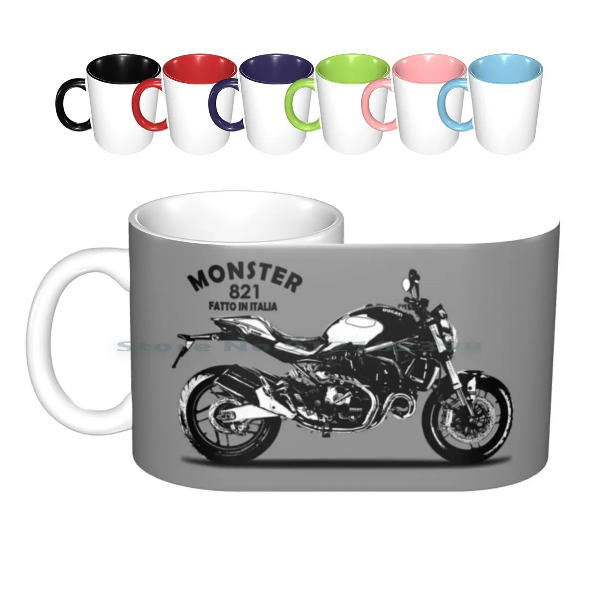 

Керамические кружки Monster 821, Сделано в Италии, кофейные чашки, Кружка для молока и чая, кружка Monster 821, для мотоцикла, Спортивного Велосипеда, С...