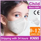 FFP2 Детские маски KN95 многоразовая детская Защитная маска для лица фильтр респиратор белый рот маски FFP2 для детей