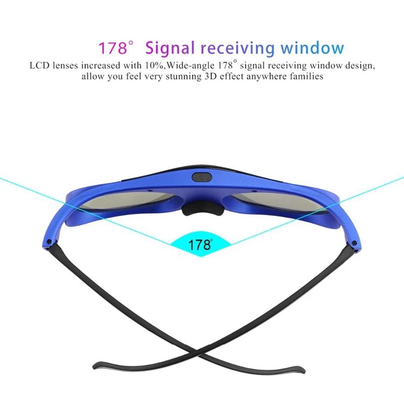 Горячие 2 шт. активные затворы перезаряжаемые 3D Dlp очки поддержка 144 Гц для Xgimi Z3/Z4/Z6/H1/H2 Nuts G1/P2 Benq acer& Dlp Link Projec