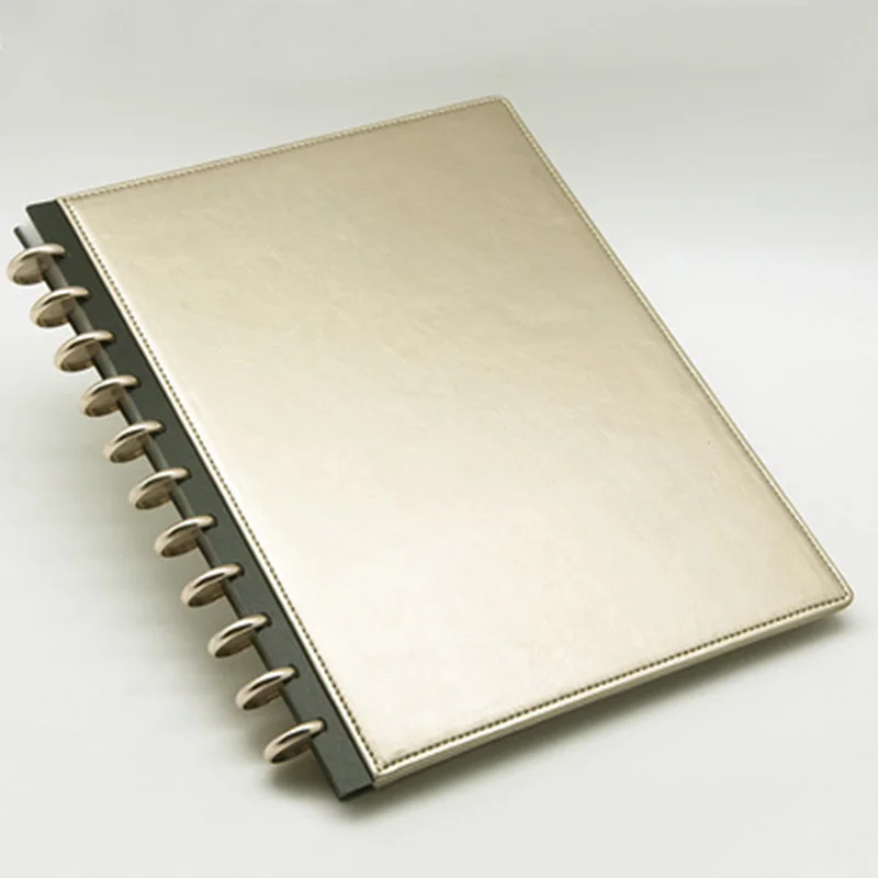 Новый кожаный блокнот А4 с грибным отверстием металлическим кольцом и кожаным