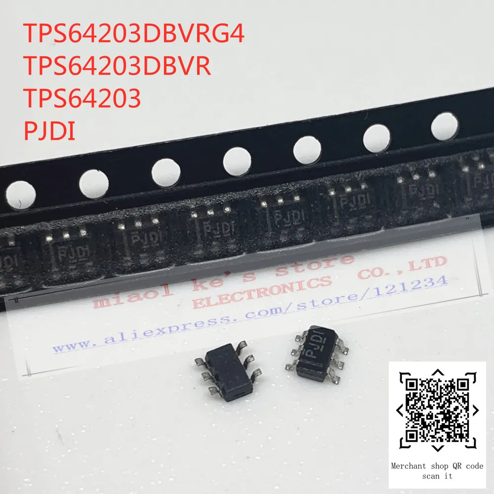 

[5pcs]100%New original: TPS64203DBVRG4 TPS64203DBVR TPS64203 PJDI - Adjustable up to 3A 95% Efficient Step-Down Controller 20uA