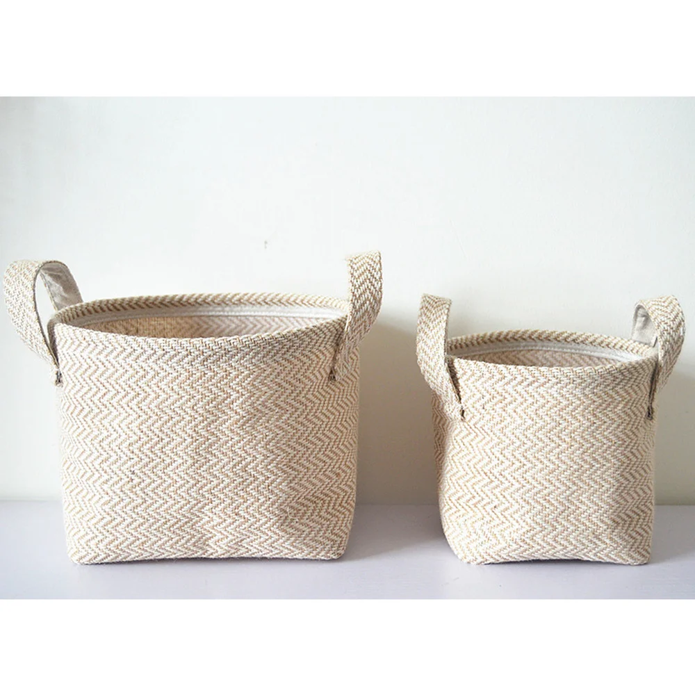 DIY ручной работы Джутовая Ткань плетеная корзина для хранения разное Корзина Для