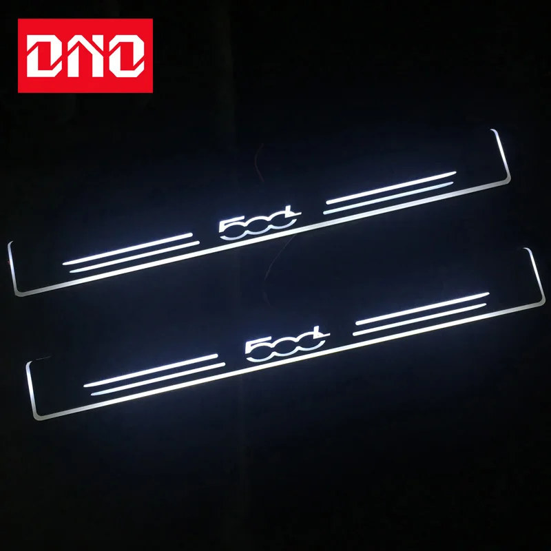 

DNO Trim Pedal LED Car Light Door Sill Scuff Plate Pathway Dynamic Welcome Lamp For Fiat 500L 500 L 2013 - 2019