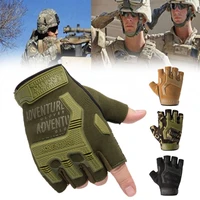1 pair gloves army combat universal cycling sporting anti slip half finger breathable fingerless tactical motorcycle accessories