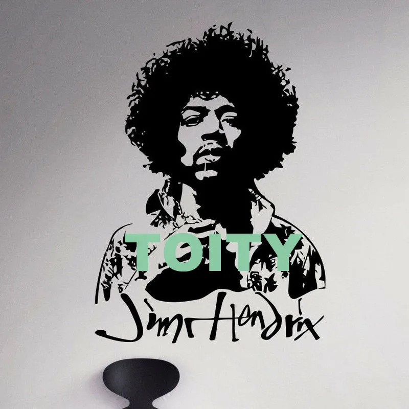 H79cm x W57cm JIMMY HENDRIX музыка поп звезда винил стены Искусство комната, наклейка на дверь окна трафареты роспись Декор - Цвет: H79cm x W57cm