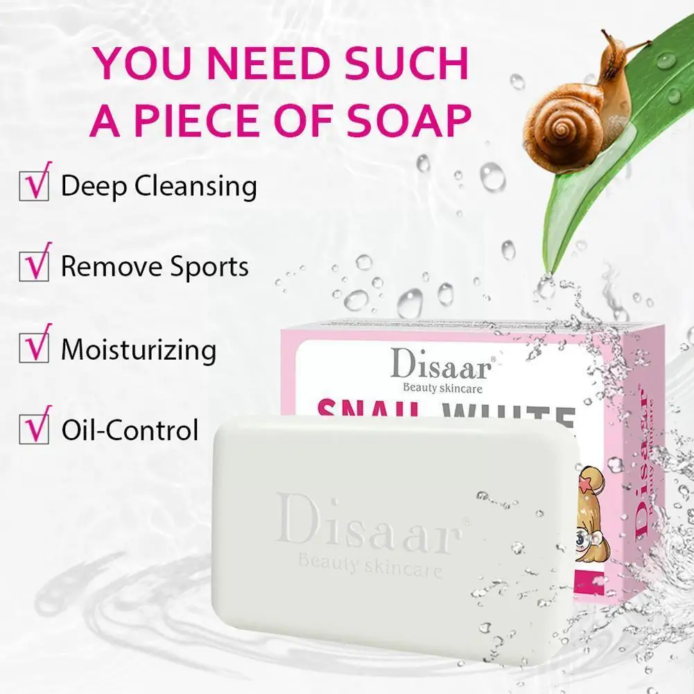 

100g Snail Essence Soap Handmade Soap Whitening Moisturizing Cleansing Acne Skin Scar Cleaning Aging Anti Care Face Remove L4H9