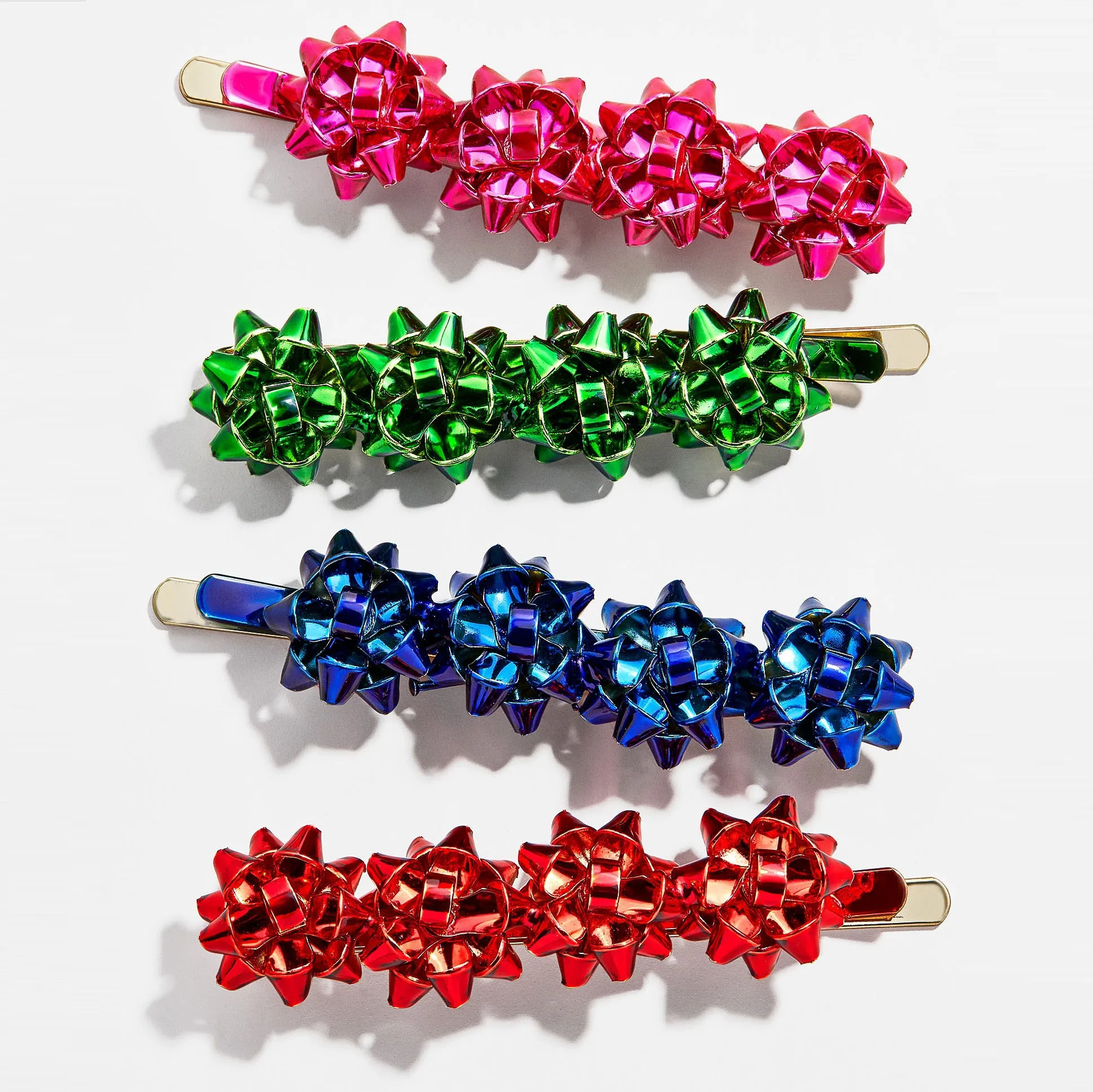 Girlgo Bauble Bar, новинка, аксессуары для волос, женские Яркие Хрустальные заколки для волос, рождественские снежинки, пряники, заколки для волос