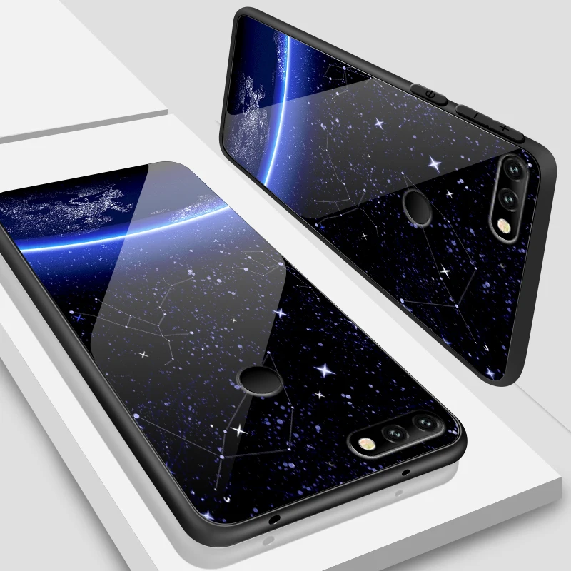 W356 Для Huawei Honor 6X 7A 7X 7C 8A 8X9 облегченное закаленное стекло крышка Y6 Y9 Y7 премьер-профессионал Magic2 Роскошные Защитные чехлы для телефонов - Цвет: W356