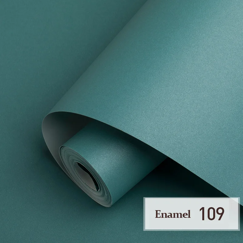 

[Waterproof and antifouling] Bean green Azure Celad light blue fresh modern minimalist non-woven silk wallpaper plain plain wild