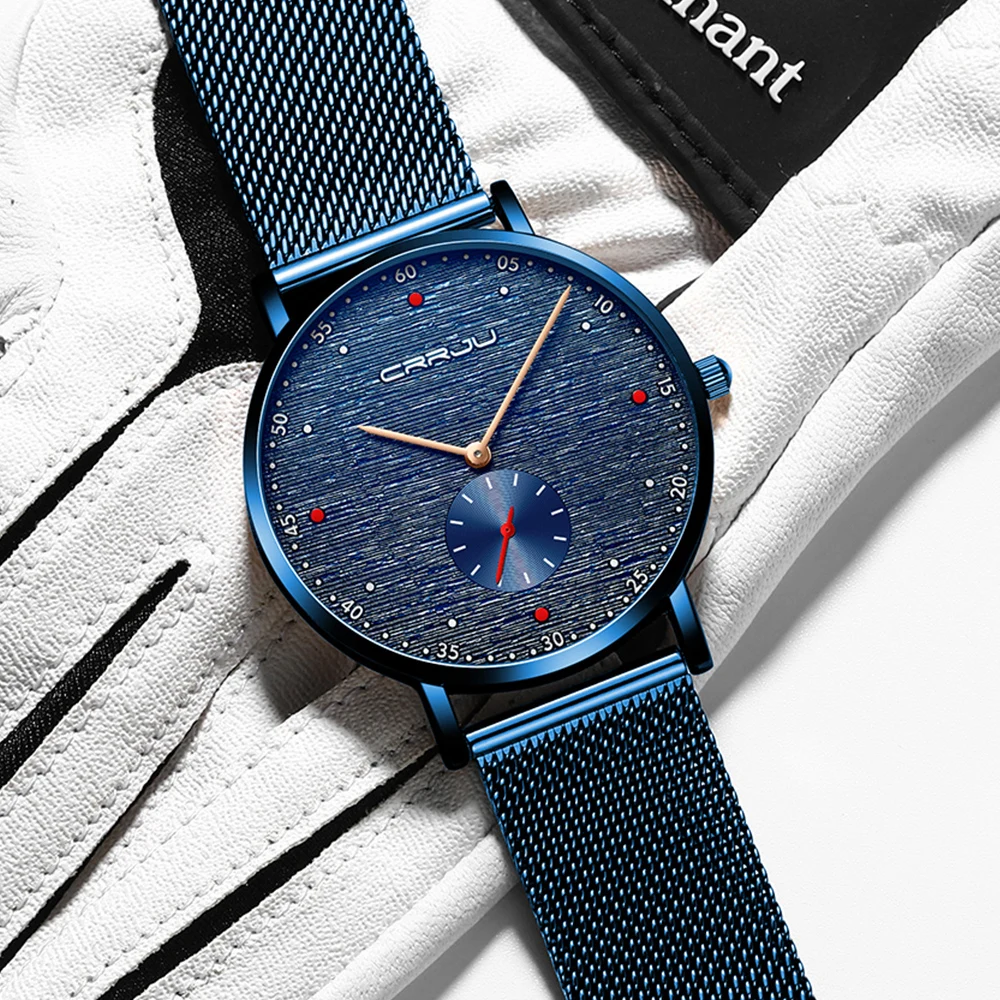 Reloj hombre CRRJU мужские часы Топ Бренд роскошные спортивные водонепроницаемые