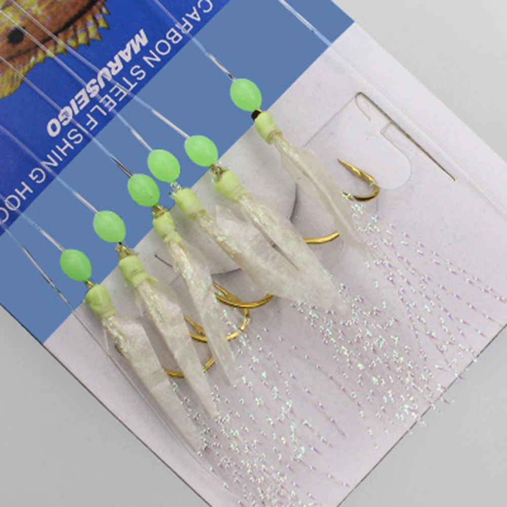 

3pcs Fishing Lures Fish Hook, Luminous String Hook 6 Hook, String Hook 8#-19# Fishing Lures High Quality Tools