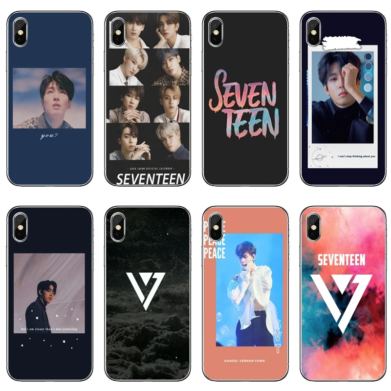 Чехол для Sony Xperia Z5 C6 L2 XA1 XA2 XZ1 XZ2 compact Premium LG G5 G6 G7 Q6 Q7 Q8 Q9 V30 V20 V10 Kpop seventeen boys | Мобильные