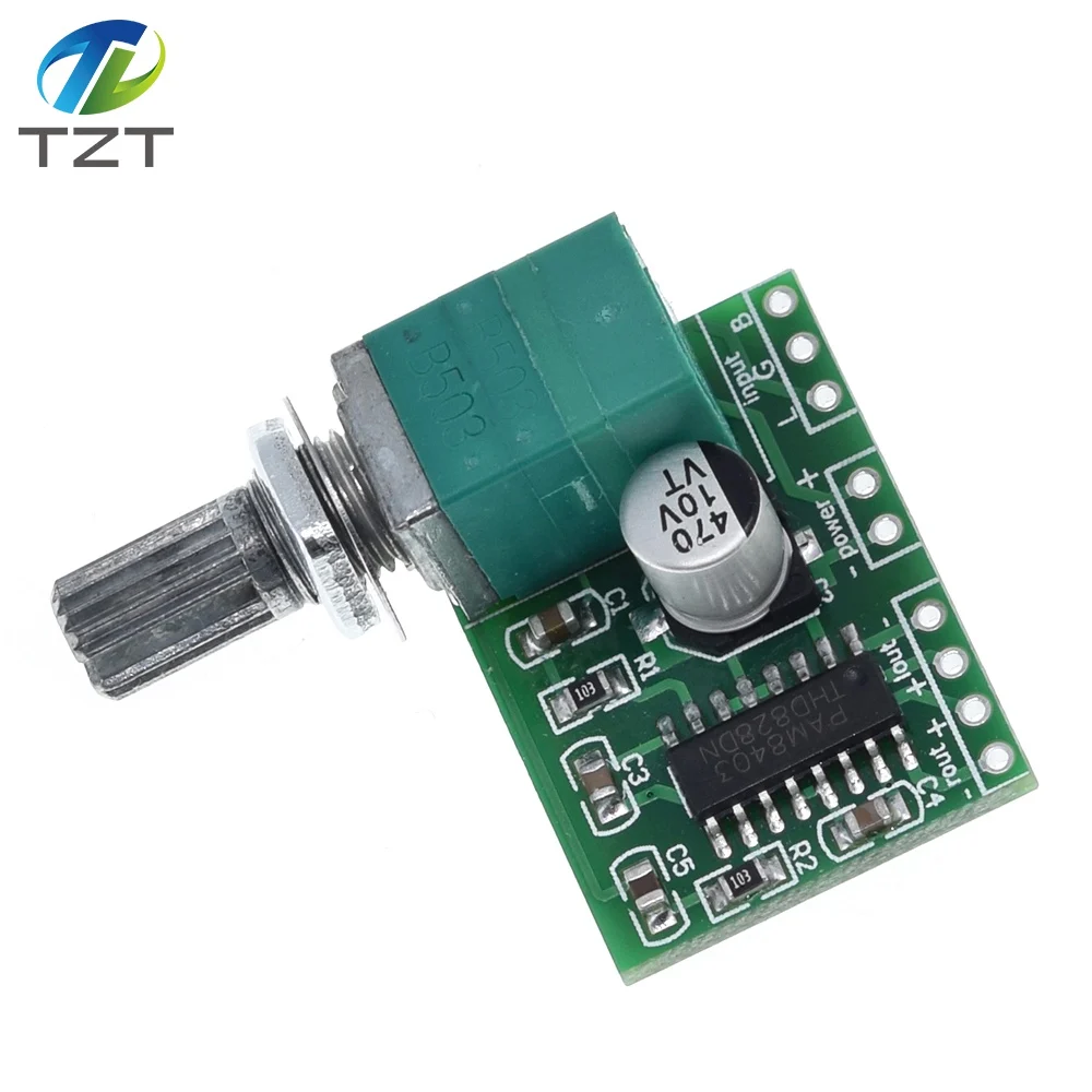 Плата усилителя мощности PAM8403 Mini 5 В 1 шт. поддержка USB-источника питания 3 Вт +