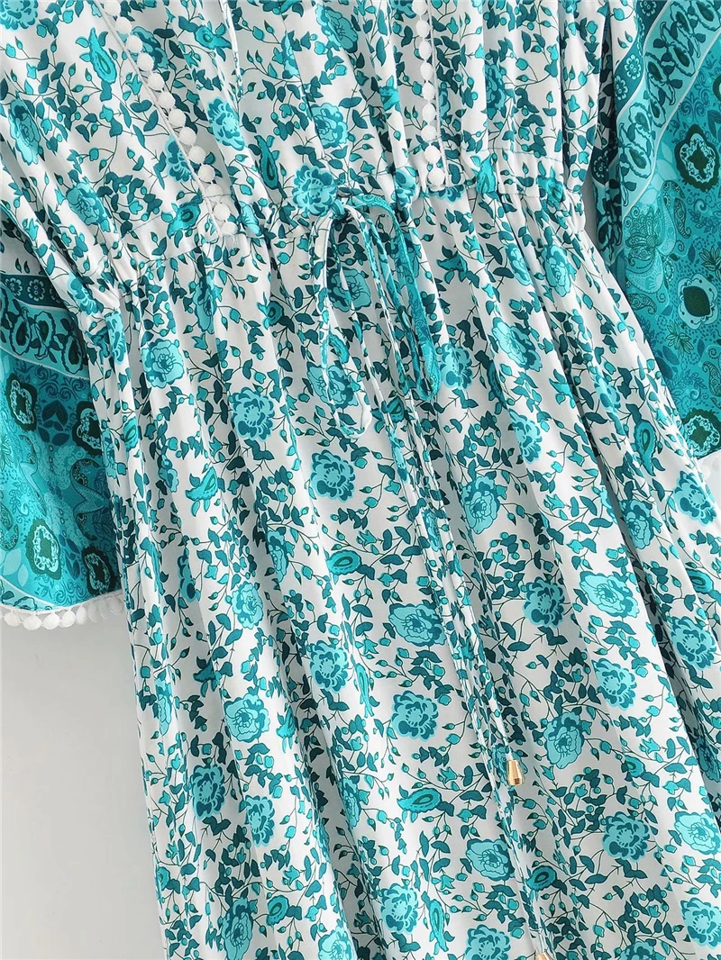 В винтажном стиле Женские туфли Павлин цветочный принт с рукавом летучая мышь