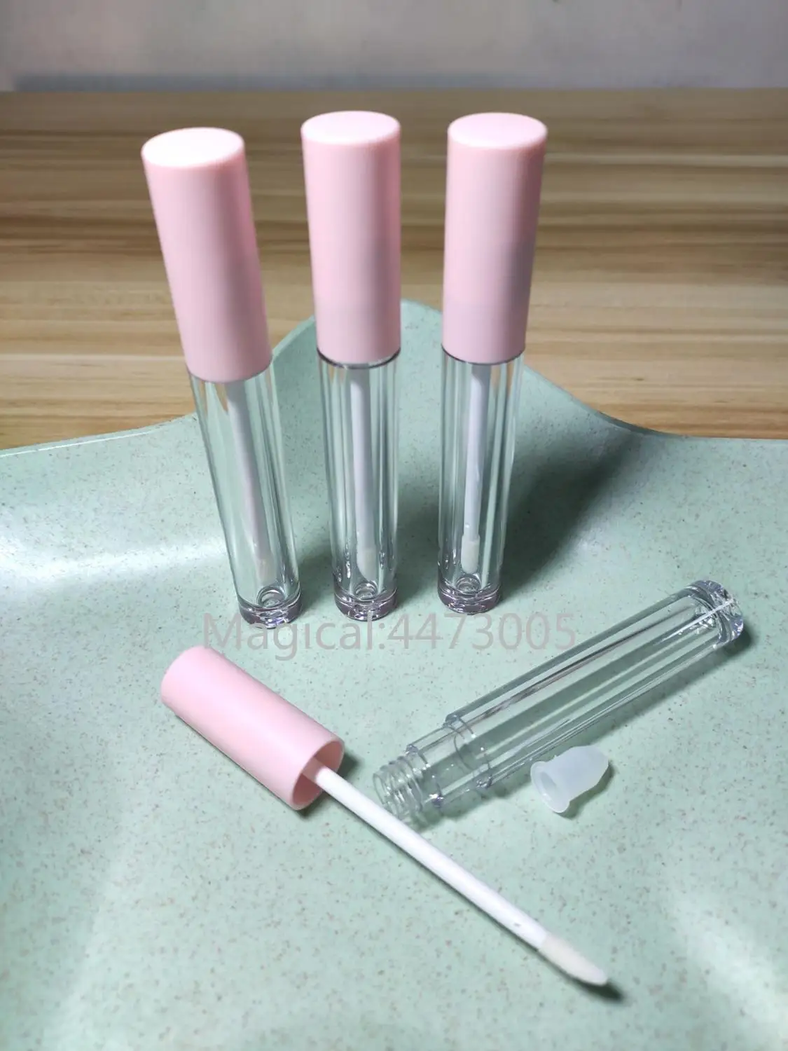 

Круглые тюбики для блеска для губ 20 шт., бутылочка для губ 4 мл, косметические Пустые контейнеры, розовые многоразовые дорожные прозрачные пл...