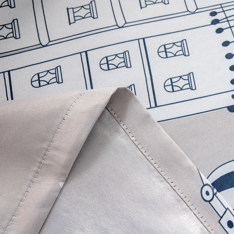 Современный с принтом &quotзамок&quot затемненные шторы в простом стиле для гостиной