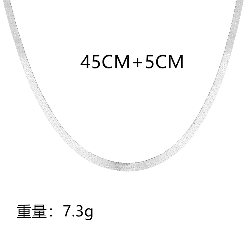 

2021 Trendy Gold Color Blade Snake Chain Necklace Women Choker Minimalist Clavicle Choker Jewelry Boho Men Accessories Gift