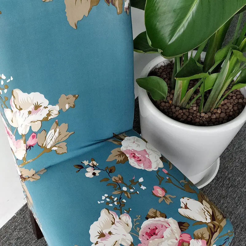 Съемный складной эластичный Чехол для стула столовой универсальный принт