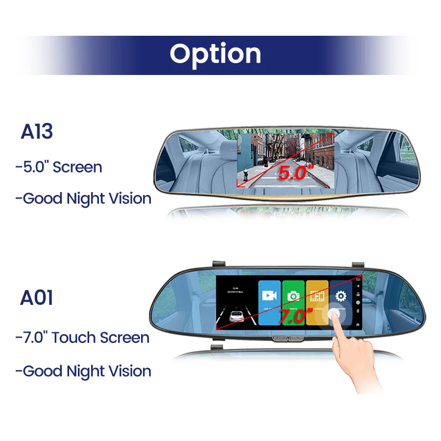 E ACE Автомобильный видеорегистратор Dashcam DVR зеркальный FHD 1080P автомобильная камера