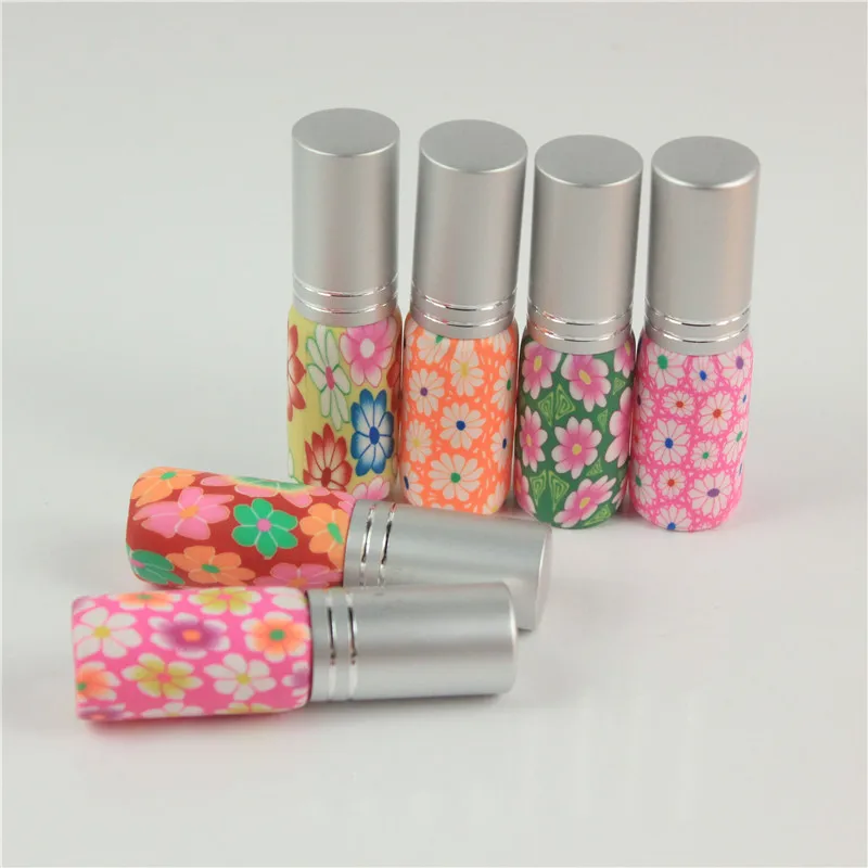 

30pcs/lot 6ml And 10ml Colorful Polymer Clay Perfume Bottle Atomizer 6ml And 10ml Empty Make Cosmetic Container For Wedding Gift