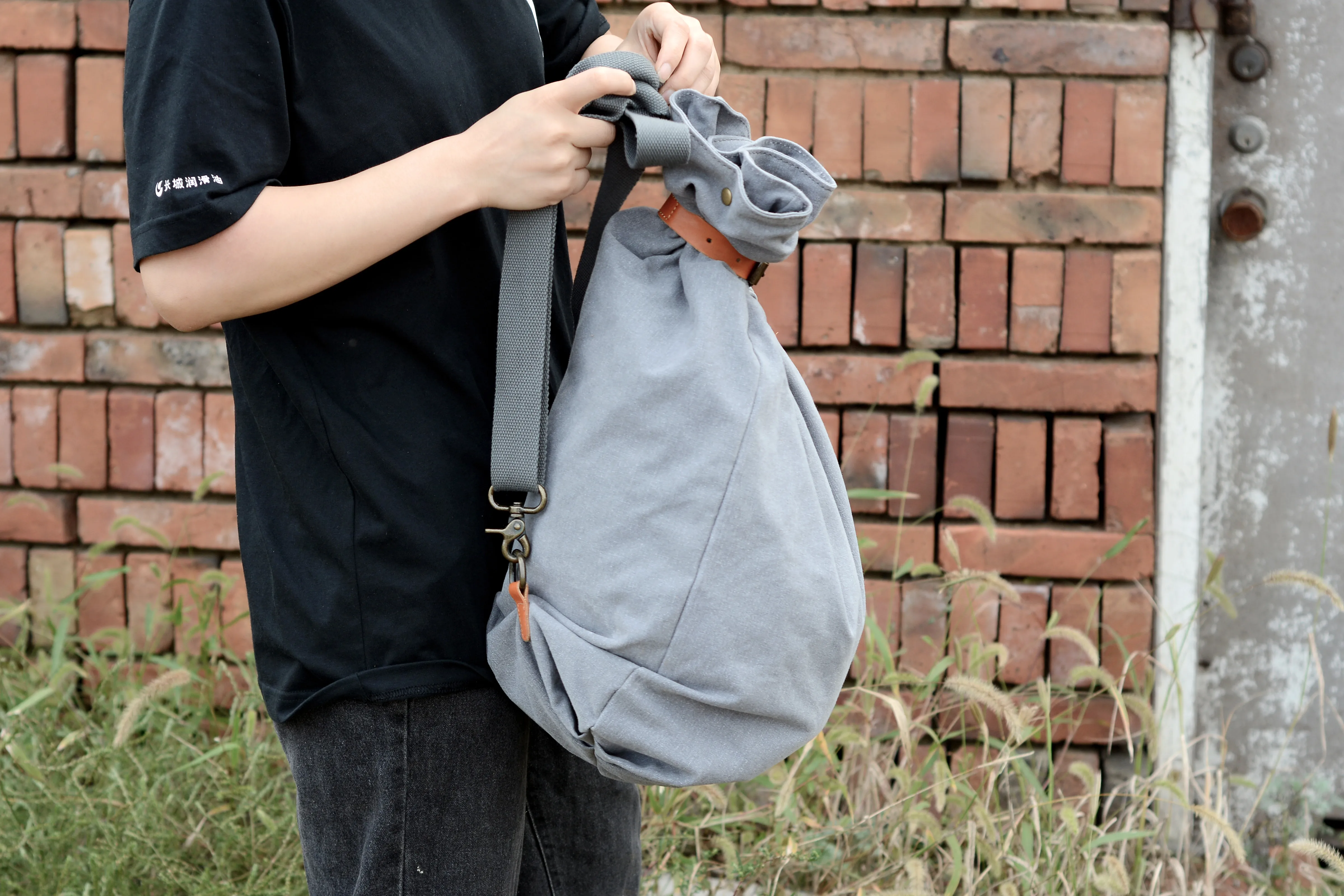 Женская сумка через плечо из хлопка винтажная многофункциональная для