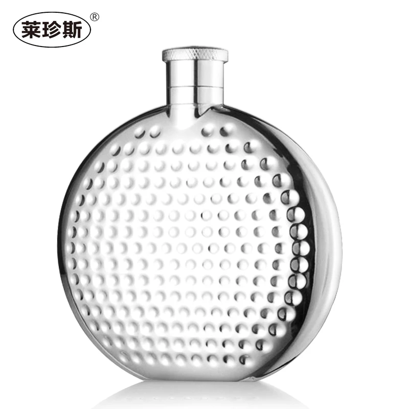 Круглая фляжка из нержавеющей стали 304 портативная круглая мини бутылка для вина