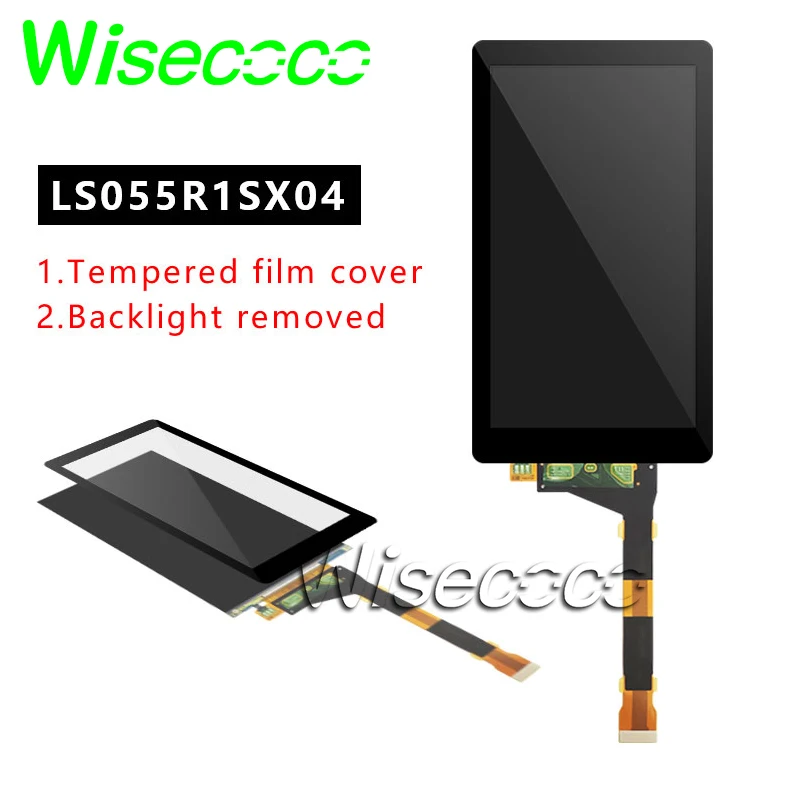 Новый 5 дюймов 2K Ls055R1Sx04 ЖК экран с закаленным стеклом защитная пленка в сборе для 3D