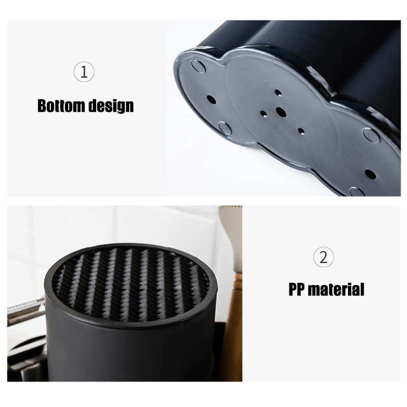 

Kitchen Cutter Holder Knife Storage Rack with a Drain Hole Kitchen Supplies _WK