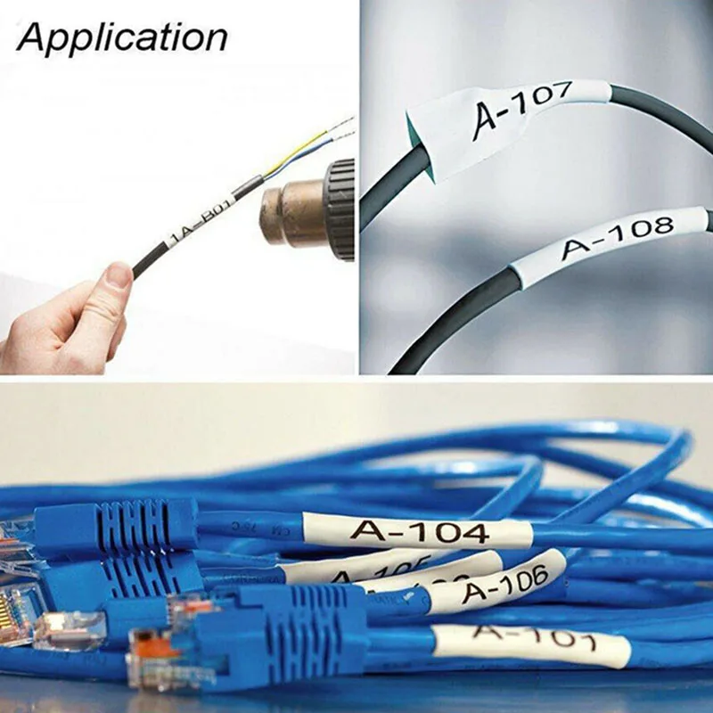 Полиолефин белый + черный этикетировочные машины Термоусадочные tube11.7 мм для Brother