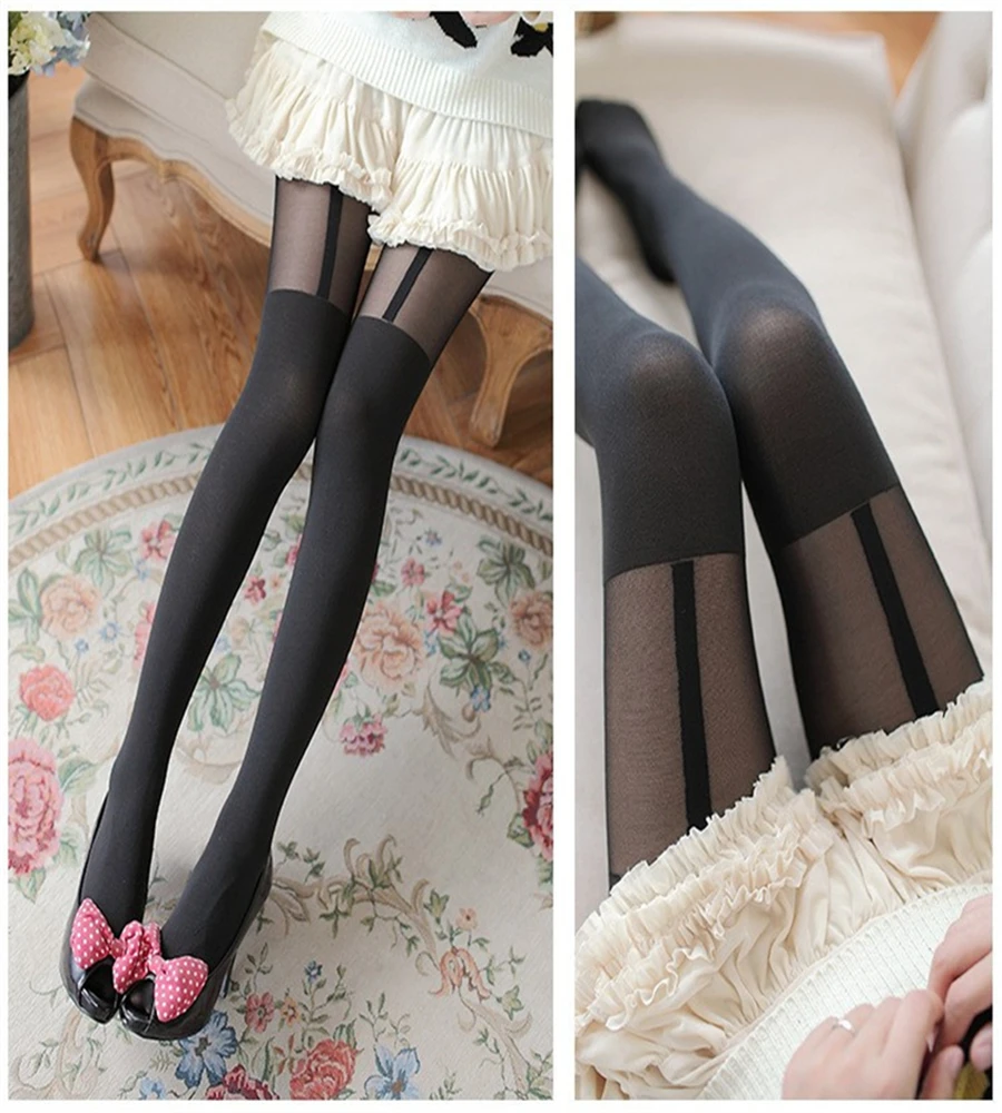 

Suspender false thigh ASOs same single suspender sexy jacquard splicing panties socks bottoming socks