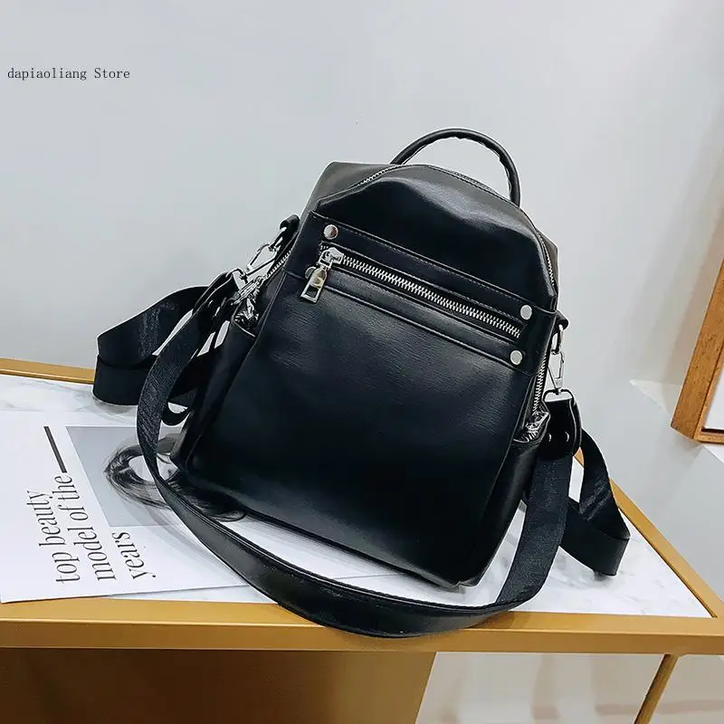 Женский кожаный рюкзак повседневный женский сумка из ПУ для женщин однотонная