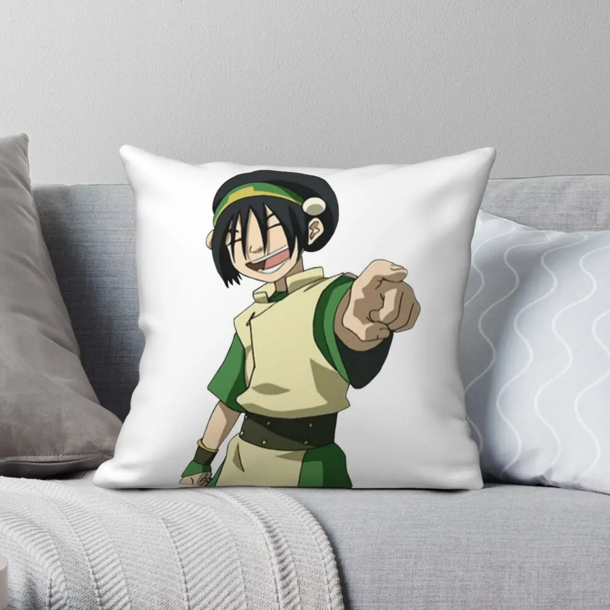

Toph Beifong Square Pillowcase Polyester Linen Velvet Creative Zip Decor Pillow Case Room Cushion Cover