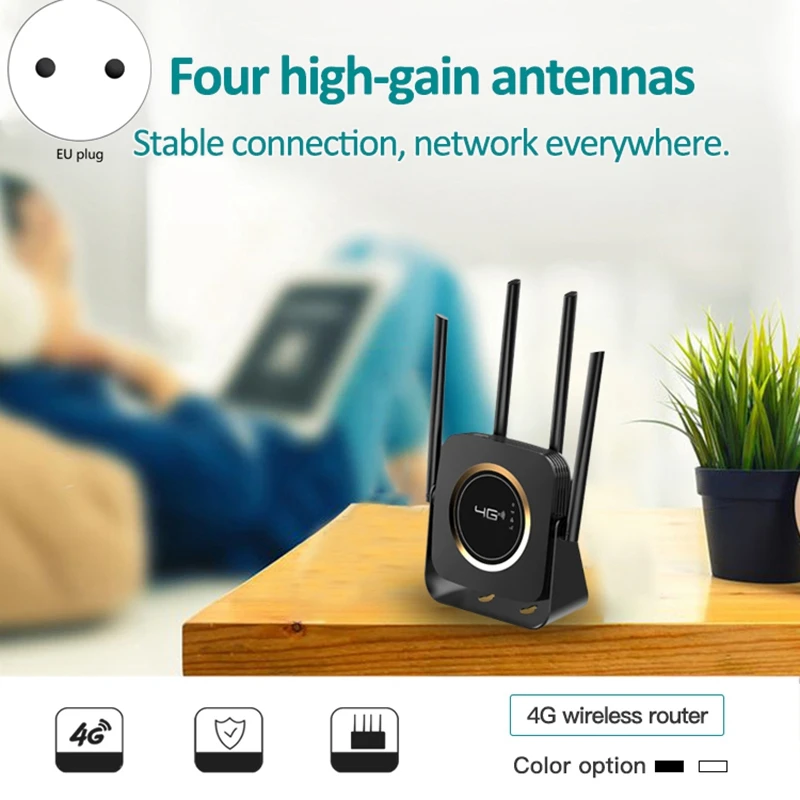 4G Портативный Hotspot беспроводной роутер CPE со слотом для sim карты четыре внешних