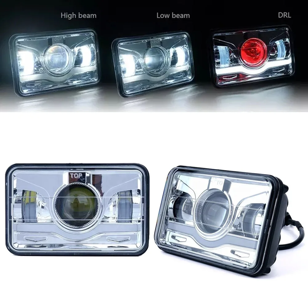 4x6 дюймовая светодиодная фара проектор Автомобильная Замена H4651 H4652 H4656 H4666 H6545 для