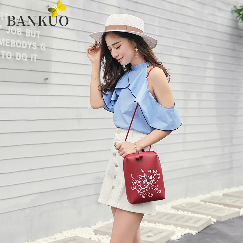 

BANKUO Women's Mini Backpack PU Shoulder Bag for Teenage Small School Bags for Girls Fashion Backpack Graceful Bucket Bag X295